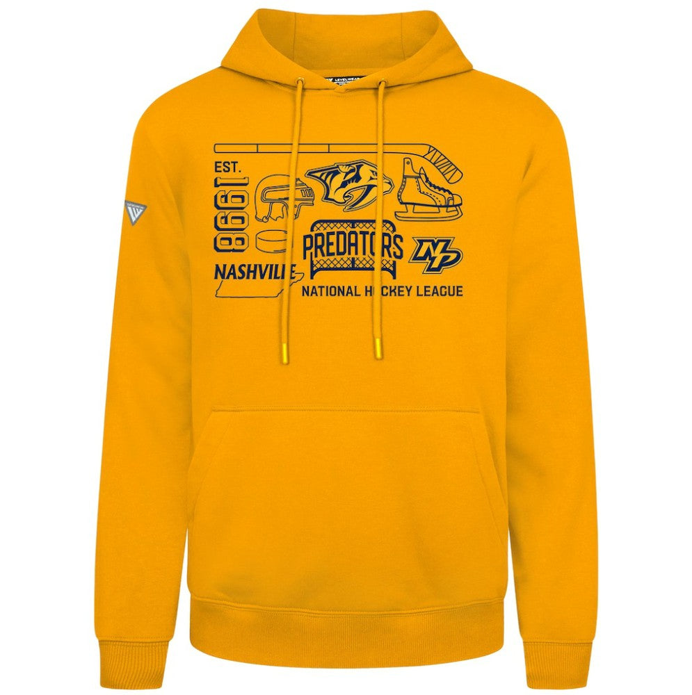 Nashville Predators Levelwear Podium Campaign Pullover Hoodie Outlet