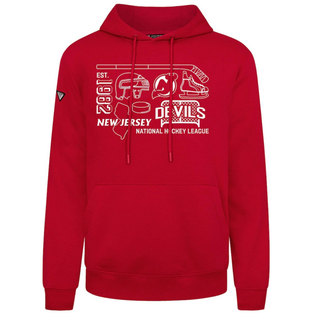New Jersey Devils Levelwear Podium Campaign Pullover Hoodie Sale