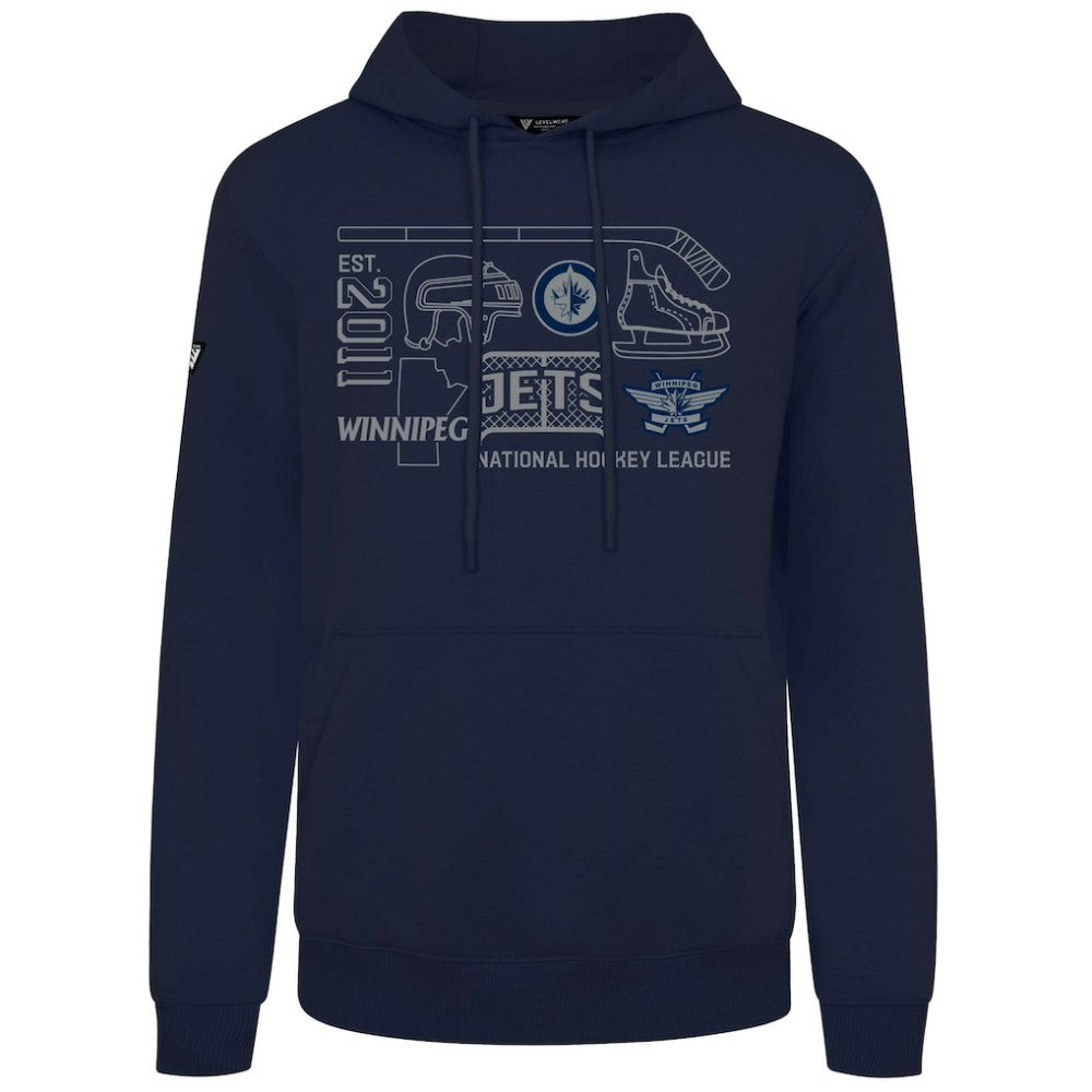 Winnipeg Jets Levelwear Podium Campaign Pullover Hoodie On Sale