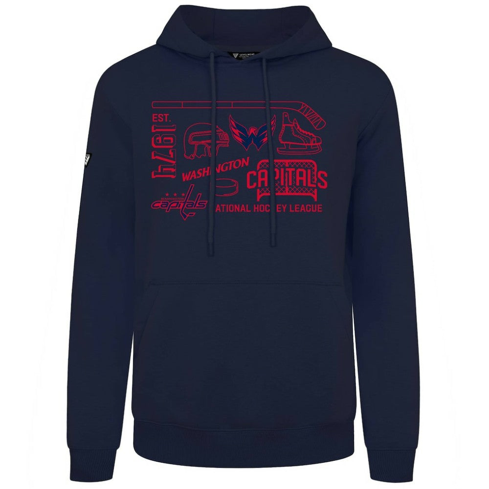 Washington Capitals Levelwear Podium Campaign Pullover Hoodie For Sale