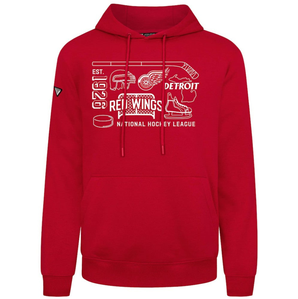 Detroit Red Wings Levelwear Podium Campaign Pullover Hoodie Online