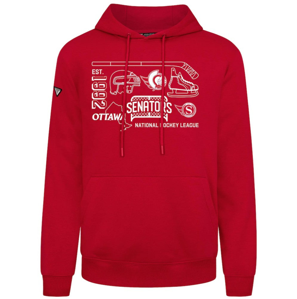 Ottawa Senators Levelwear Podium Campaign Pullover Hoodie Outlet