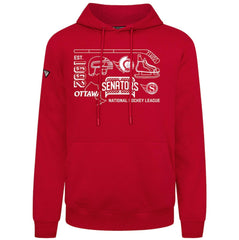 Ottawa Senators Levelwear Podium Campaign Pullover Hoodie Outlet