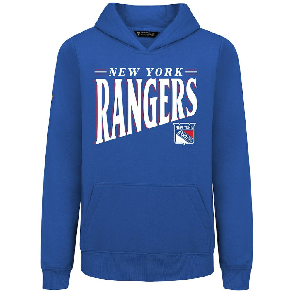 New York Rangers Levelwear Youth Jr Podium Tally Pullover Hoodie Sale