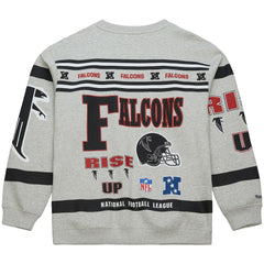 Atlanta Falcons Mitchell & Ness All Over Print Vintage Fleece Crewneck Sweatshirt