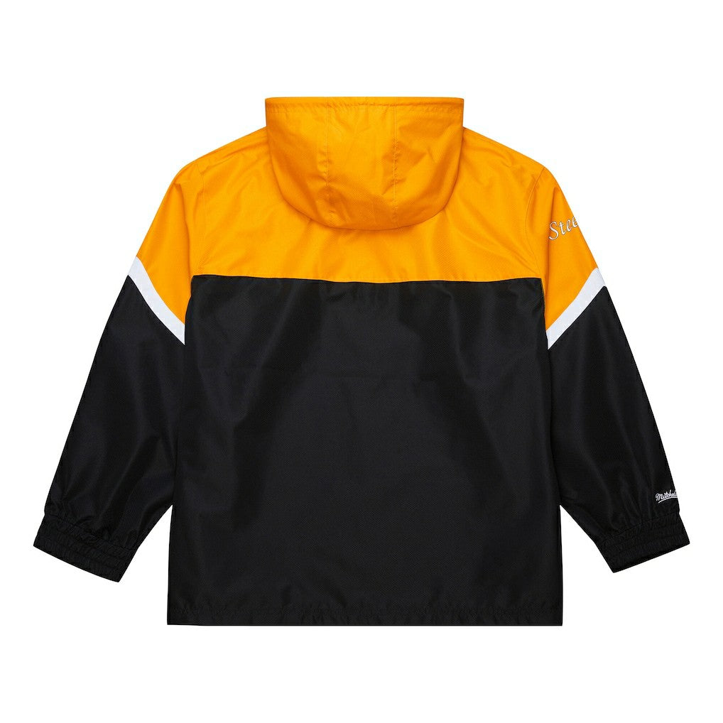 Pittsburgh Steelers Mitchell & Ness Tie Breaker Vintage Logo Lightweight Anorak Half-Zip Windbreaker