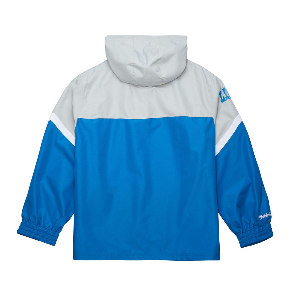 Detroit Lions Mitchell & Ness Tie Breaker Vintage Logo Lightweight Anorak Half-Zip Windbreaker