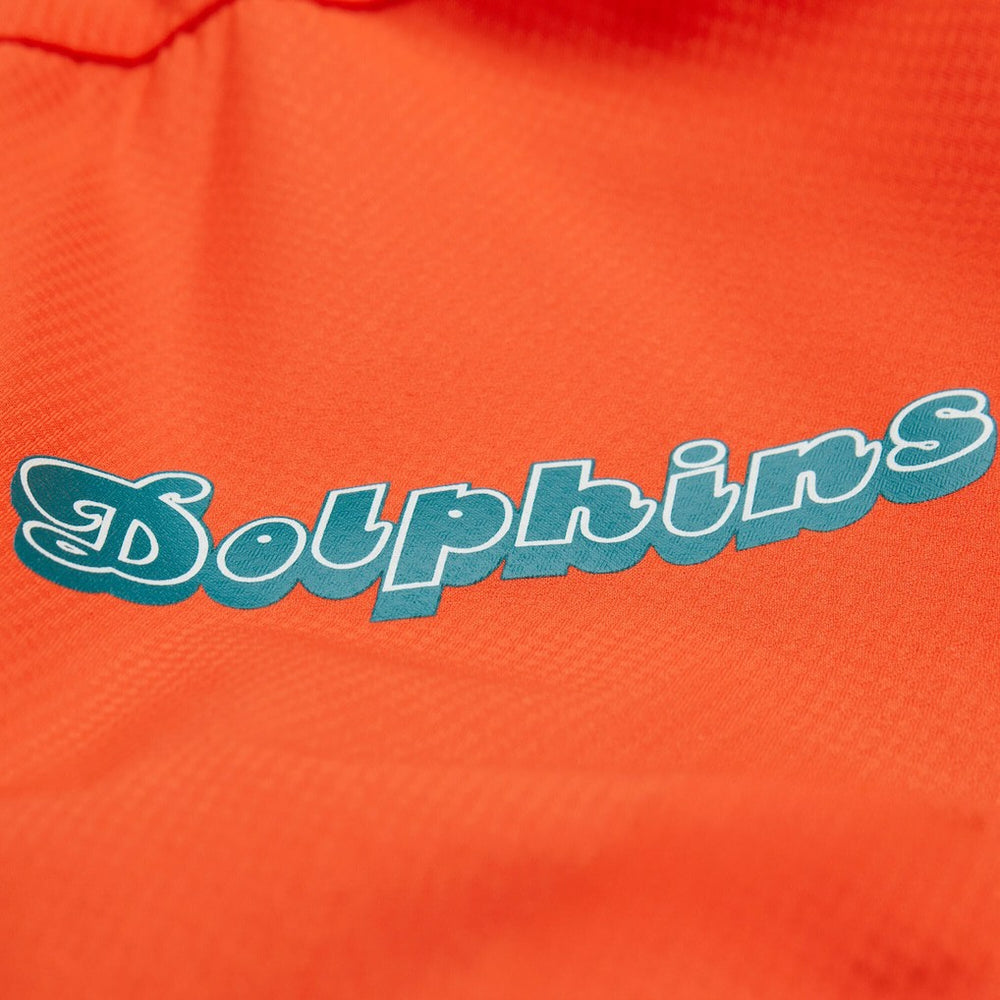 Miami Dolphins Mitchell & Ness Tie Breaker Vintage Logo Lightweight Anorak Half-Zip Windbreaker