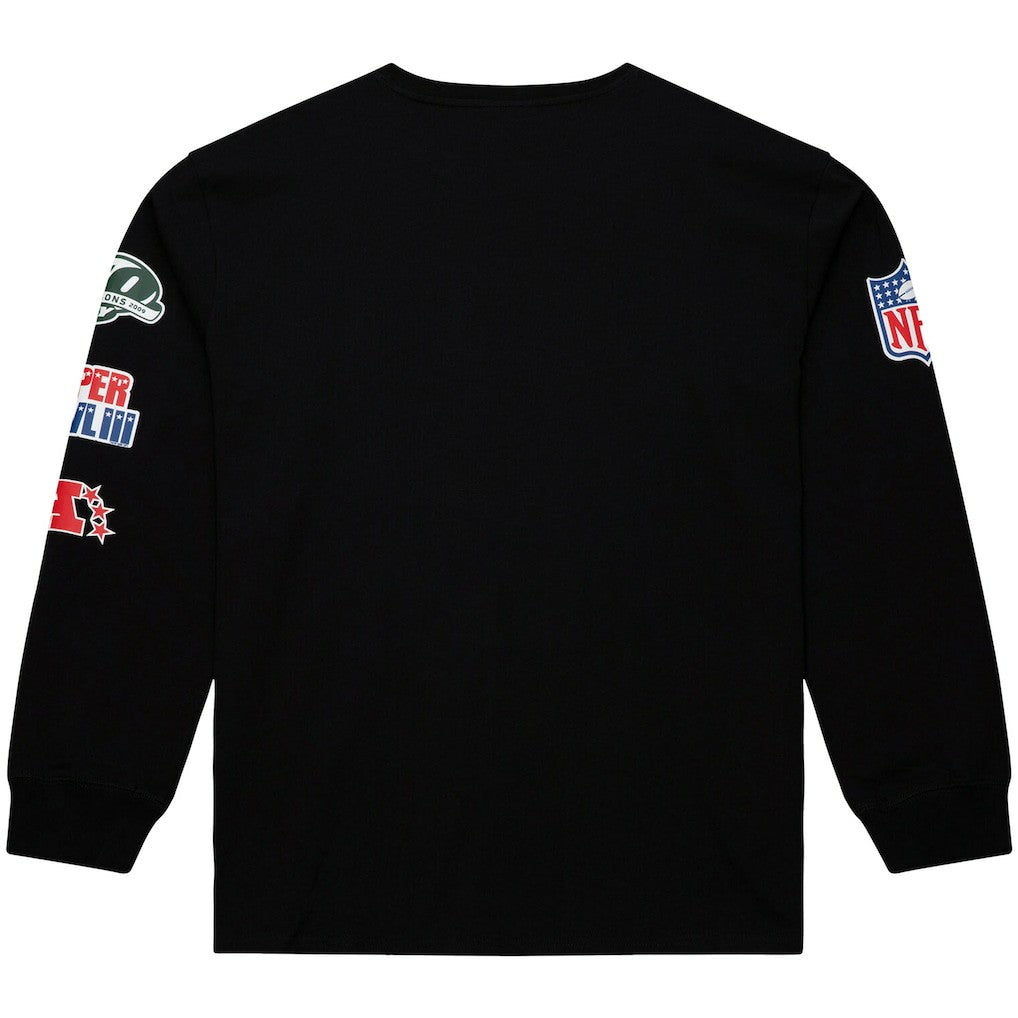 New York Jets Mitchell & Ness Training Camp Vintage Logos Long Sleeve T-Shirt