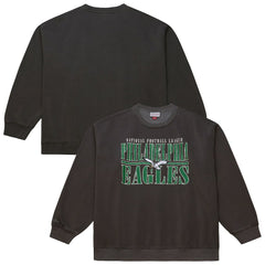 Philadelphia Eagles Mitchell & Ness Downtown Crew Vintage Logo Sweatshirt