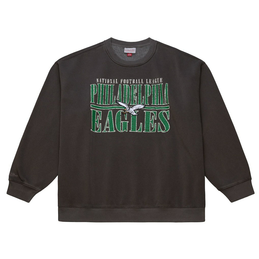 Philadelphia Eagles Mitchell & Ness Downtown Crew Vintage Logo Sweatshirt