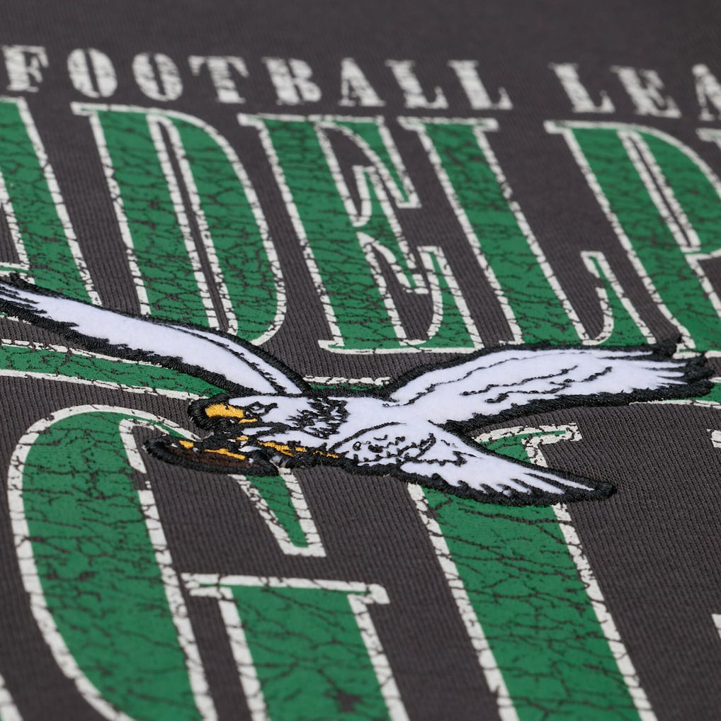 Philadelphia Eagles Mitchell & Ness Downtown Crew Vintage Logo Sweatshirt