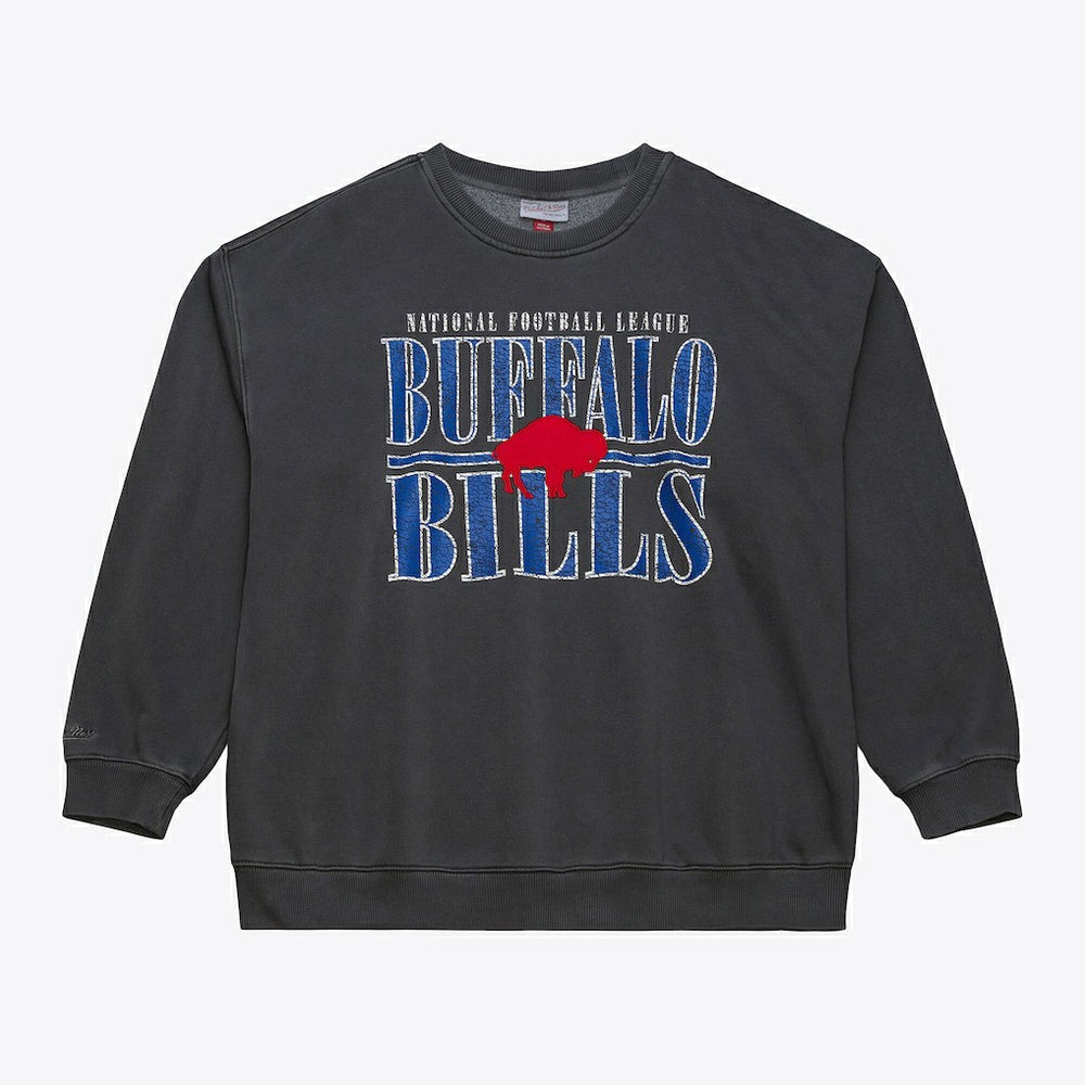 Buffalo Bills Mitchell & Ness Downtown Crew Vintage Logo Sweatshirt