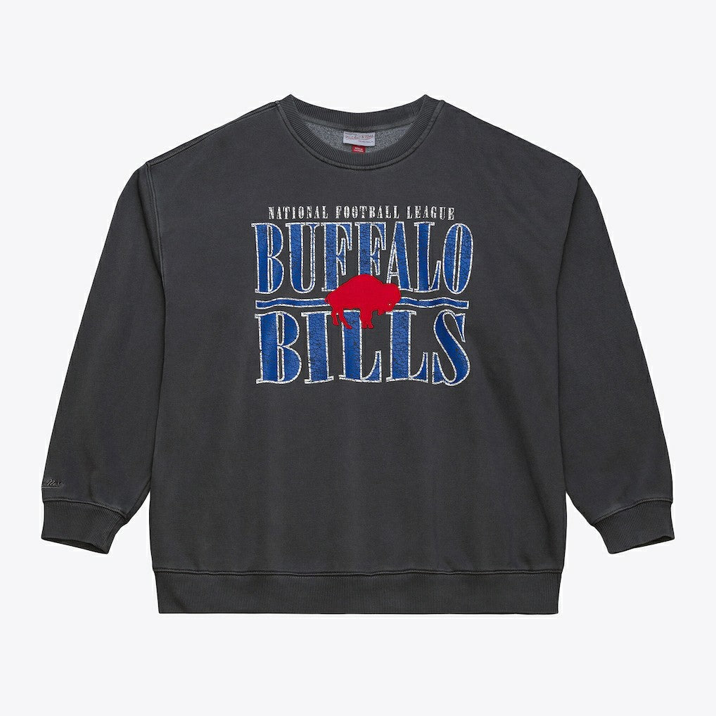 Buffalo Bills Mitchell & Ness Downtown Crew Vintage Logo Sweatshirt