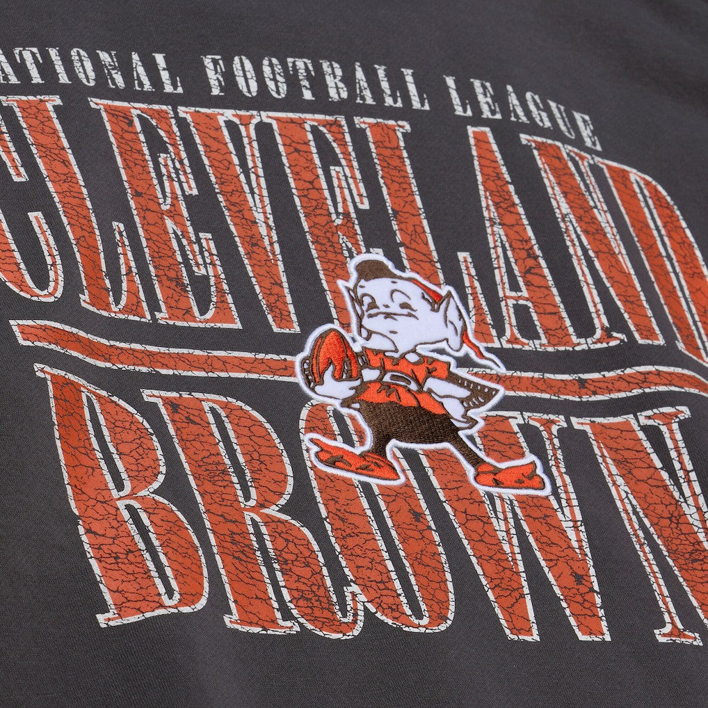 Cleveland Browns Mitchell & Ness Downtown Crew Vintage Logo Sweatshirt