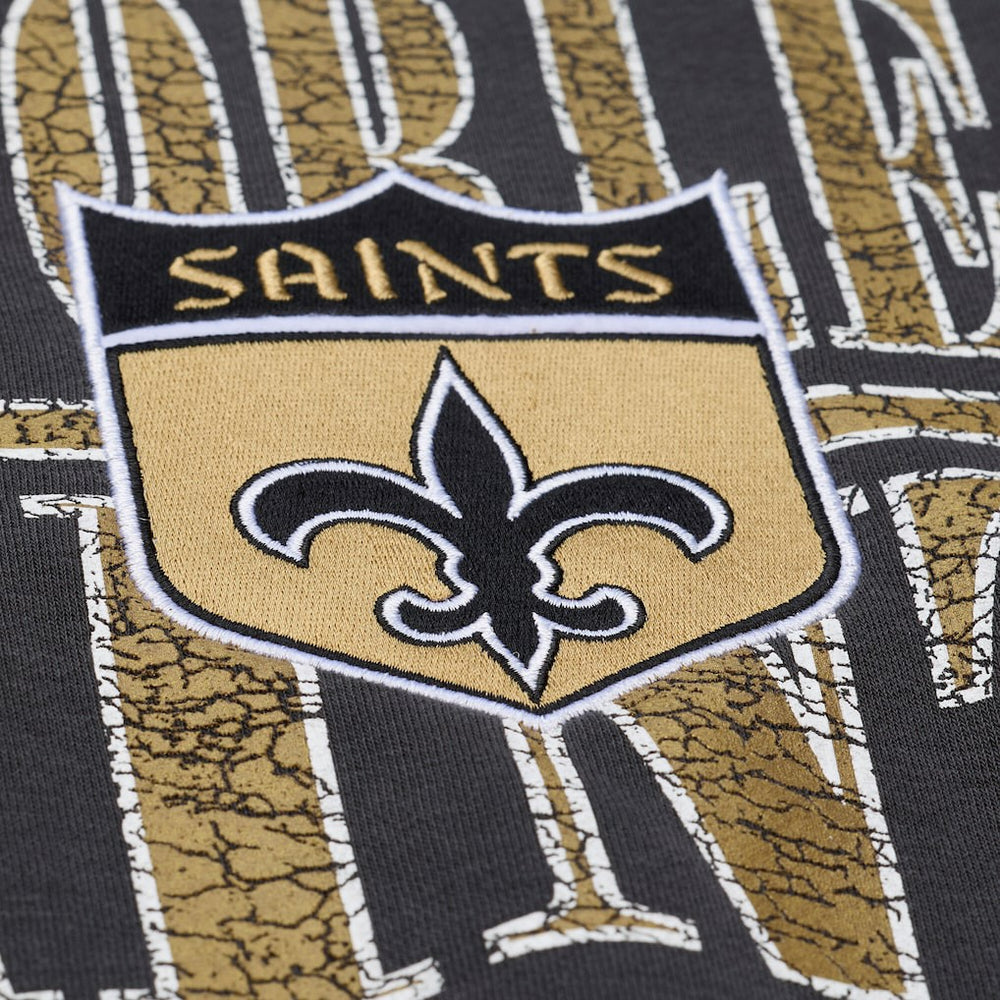 New Orleans Saints Mitchell & Ness Downtown Crew Vintage Logo Sweatshirt