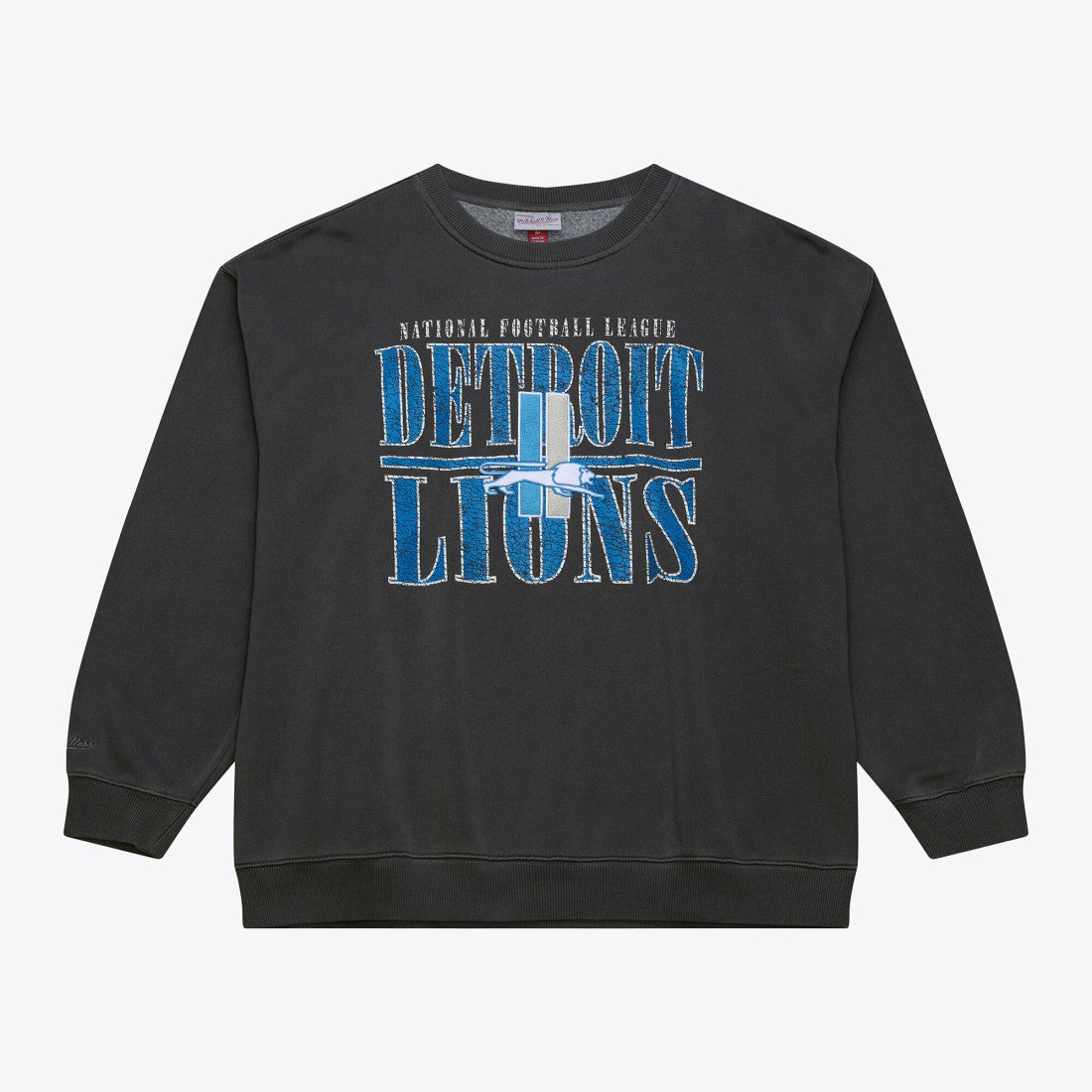 Detroit Lions Mitchell & Ness Downtown Crew Vintage Logo Sweatshirt