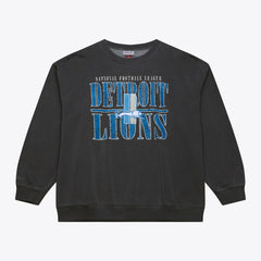 Detroit Lions Mitchell & Ness Downtown Crew Vintage Logo Sweatshirt