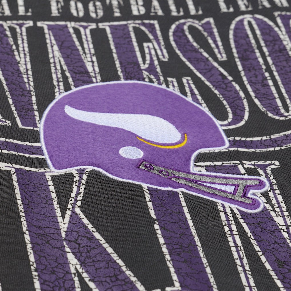Minnesota Vikings Mitchell & Ness Downtown Crew Vintage Logo Sweatshirt