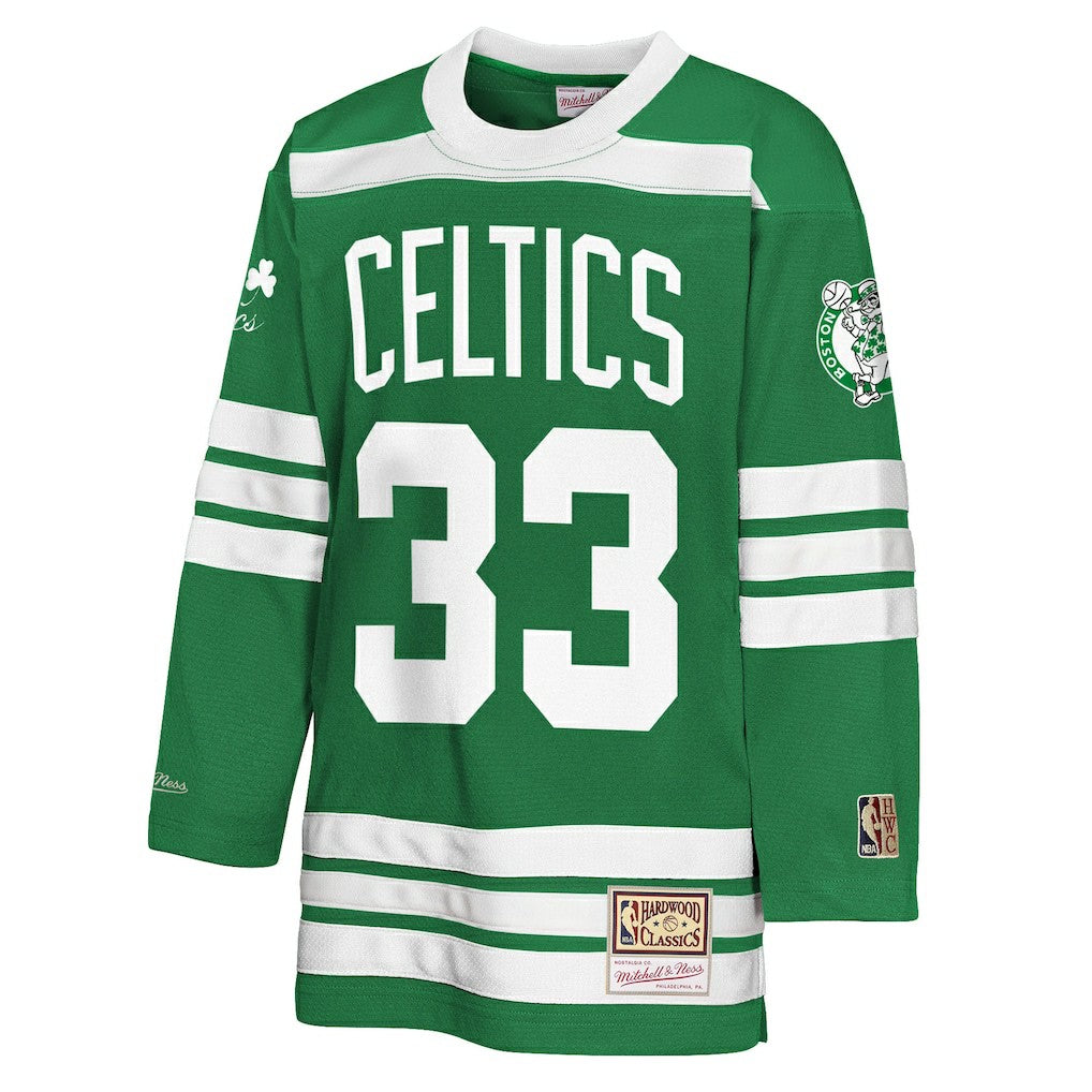 Larry Bird Boston Celtics Youth Maxxed Out 2.0 Fashion Hockey Jersey On Sale
