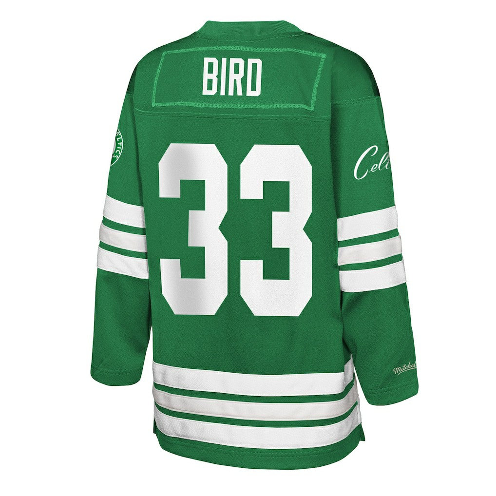 Larry Bird Boston Celtics Youth Maxxed Out 2.0 Fashion Hockey Jersey On Sale