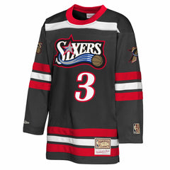 Allen Iverson Philadelphia 76ers Youth Maxxed Out 2.0 Fashion Hockey Jersey - Black