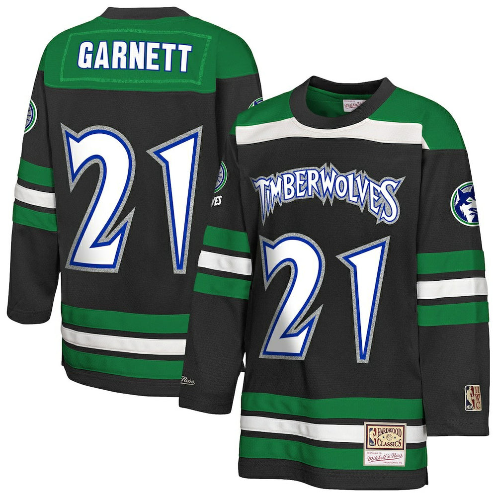 Kevin Garnett Minnesota Timberwolves Youth Maxxed Out 2.0 Fashion Hockey Jersey New