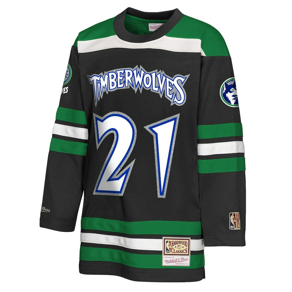 Kevin Garnett Minnesota Timberwolves Youth Maxxed Out 2.0 Fashion Hockey Jersey New
