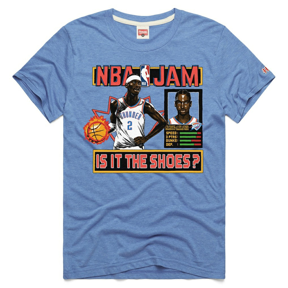 Shai Gilgeous-Alexander Oklahoma City Thunder Homage Unisex NBA Jam Tri-Blend T-Shirt On Sale