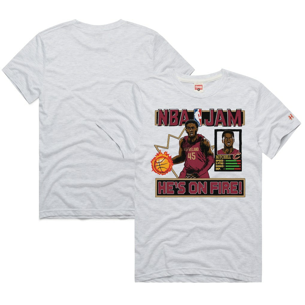 Donovan Mitchell Cleveland Cavaliers Homage Unisex NBA Jam Tri-Blend T-Shirt sale New