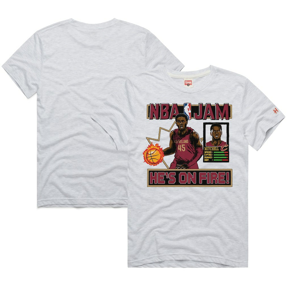 Donovan Mitchell Cleveland Cavaliers Homage Unisex NBA Jam Tri-Blend T-Shirt sale New