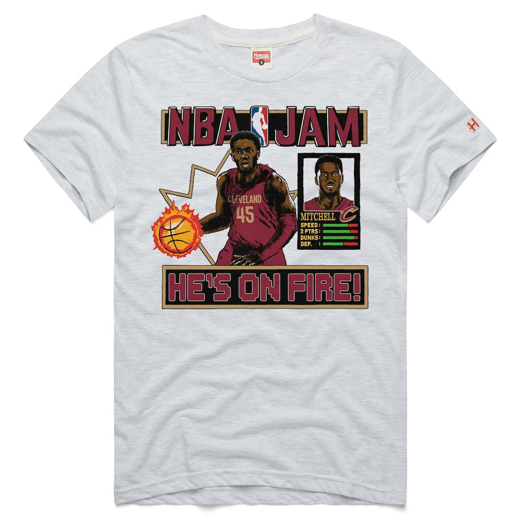 Donovan Mitchell Cleveland Cavaliers Homage Unisex NBA Jam Tri-Blend T-Shirt sale New