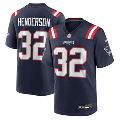 New England Patriots Nike TreVeyon Henderson  2025 NFL Draft Game Jersey