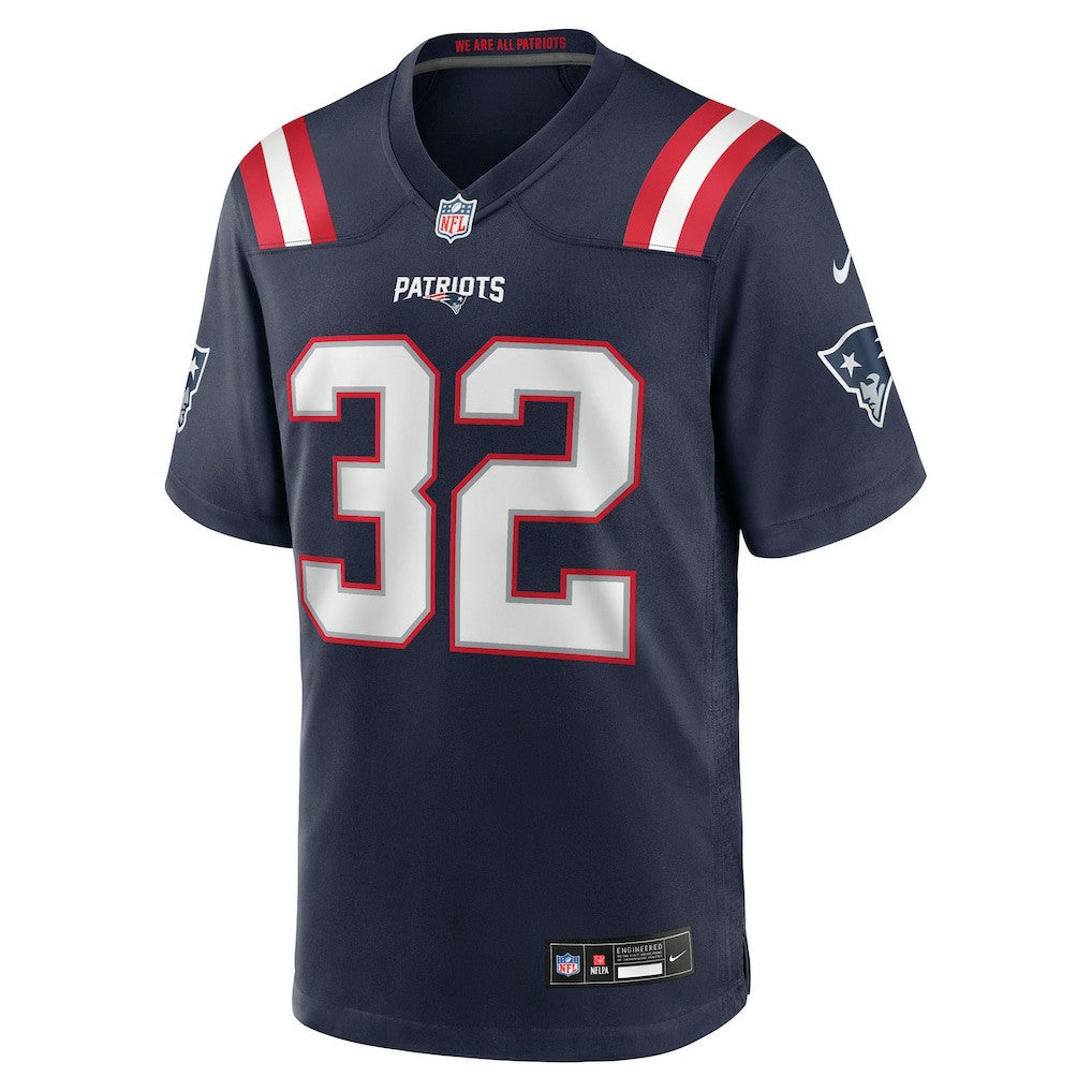 New England Patriots Nike TreVeyon Henderson  2025 NFL Draft Game Jersey