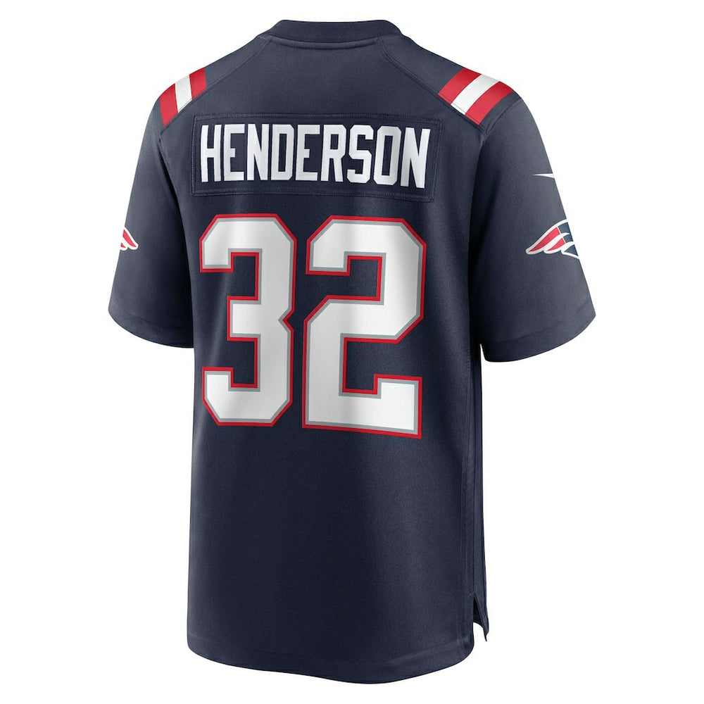 New England Patriots Nike TreVeyon Henderson  2025 NFL Draft Game Jersey