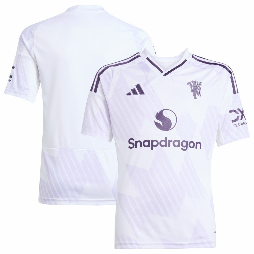 Manchester United Youth 2025/26 Away Replica Jersey White - Adidas