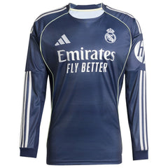 Real Madrid 2025/26 Home Long Sleeve Replica Jersey Blue - Adidas