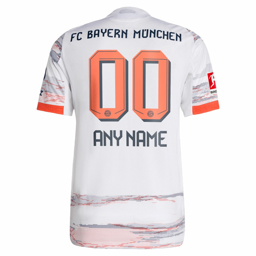 Bayern Munich 2025/26 Away Custom Jersey White - Adidas