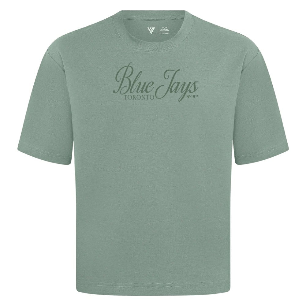 Toronto Blue Jays Levelwear Ethereal Oversized Luxe Signature Knit T-Shirt | MLB Sale