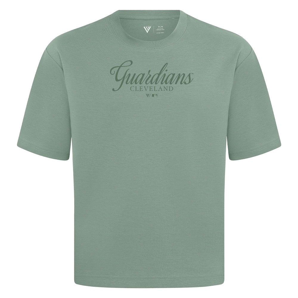 Cleveland Guardians Levelwear Ethereal Oversized Luxe Signature Knit T-Shirt | MLB Shop