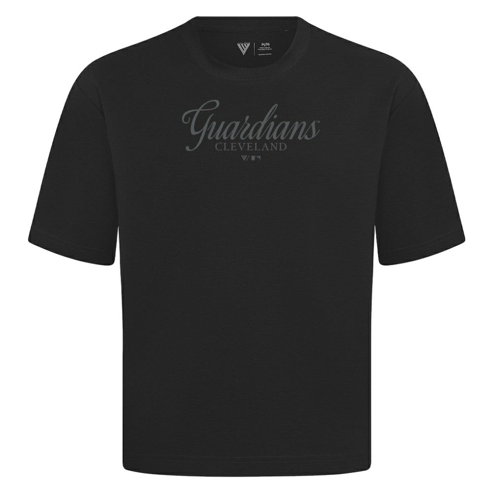 Cleveland Guardians Levelwear Ethereal Oversized Luxe Signature Knit T-Shirt | MLB Outlet