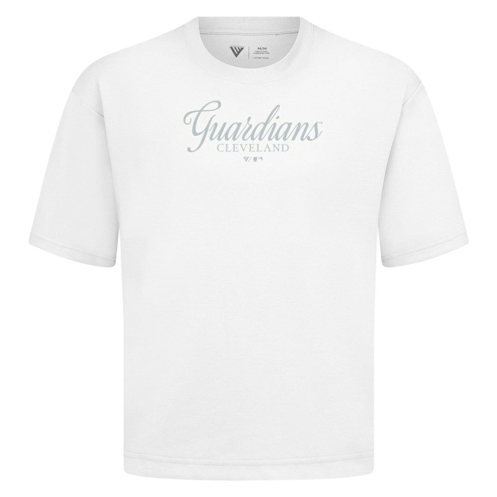 Cleveland Guardians Levelwear Ethereal Oversized Luxe Signature Knit T-Shirt | MLB New