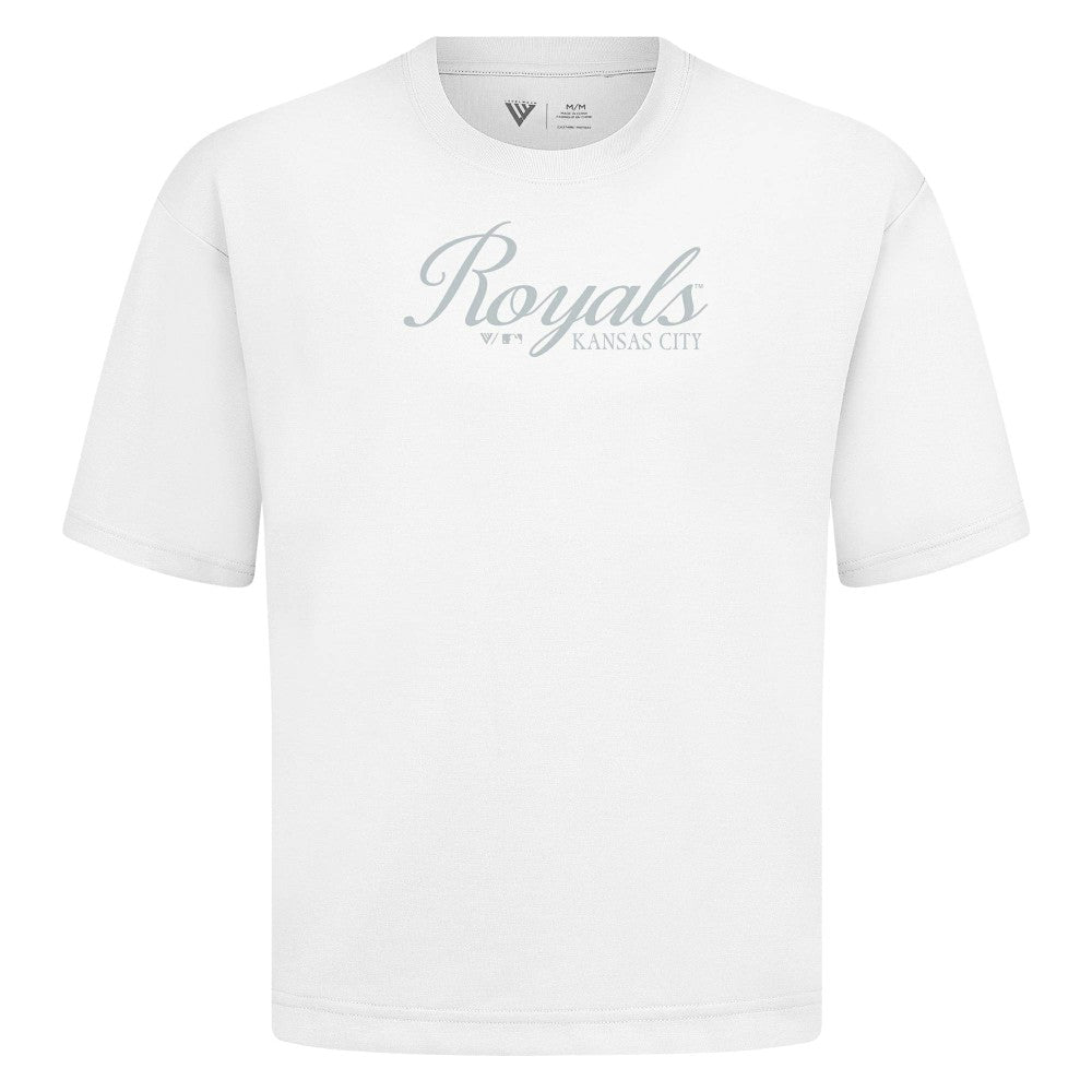 Kansas City Royals Levelwear Ethereal Oversized Luxe Signature Knit T-Shirt | MLB Sale