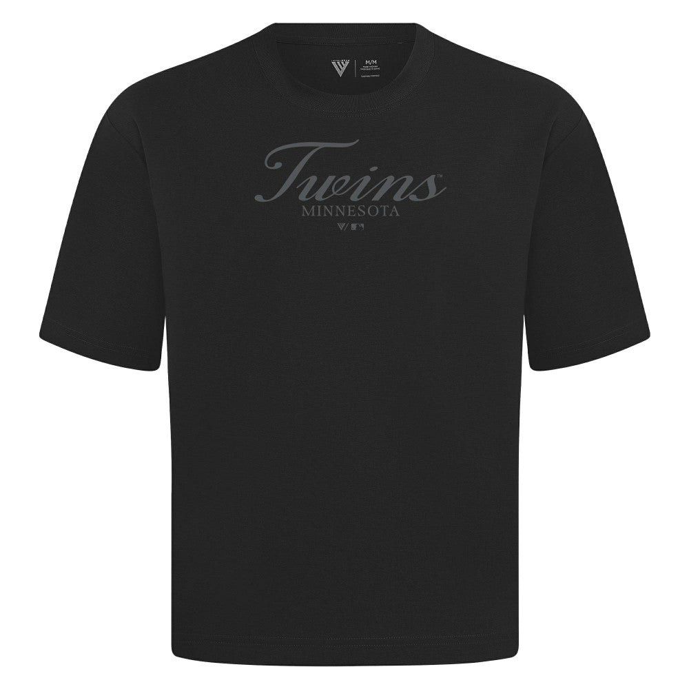 Minnesota Twins Levelwear Ethereal Oversized Luxe Signature Knit T-Shirt | MLB For sale