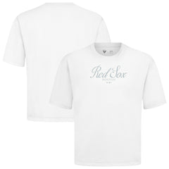 Boston Red Sox Levelwear Ethereal Oversized Luxe Signature Knit T-Shirt | MLB Outlet