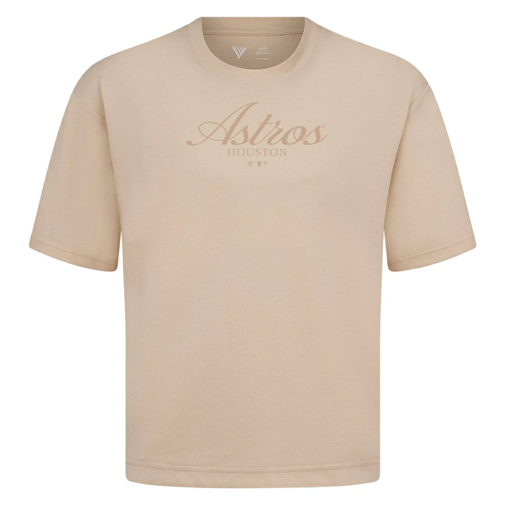 Houston Astros Levelwear Ethereal Oversized Luxe Signature Knit T-Shirt | MLB Outlet