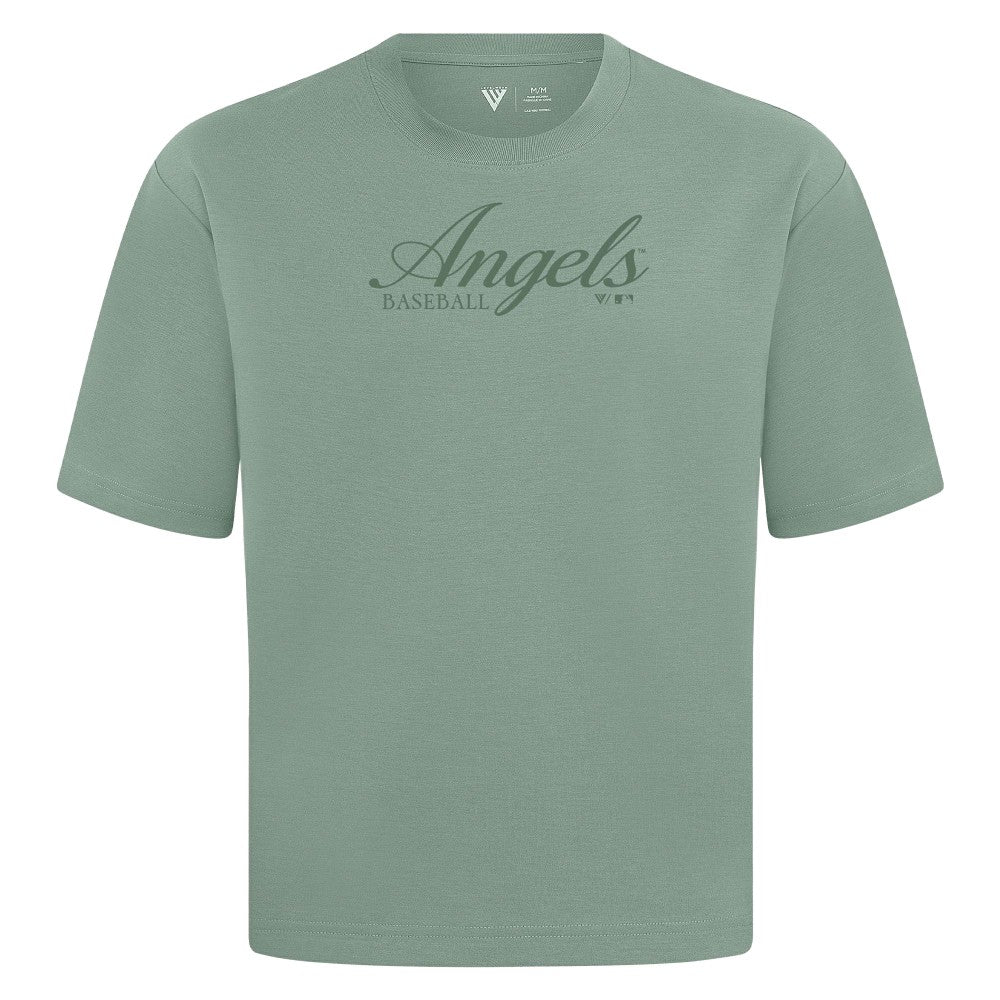 Los Angeles Angels Levelwear Ethereal Oversized Luxe Signature Knit T-Shirt | MLB New