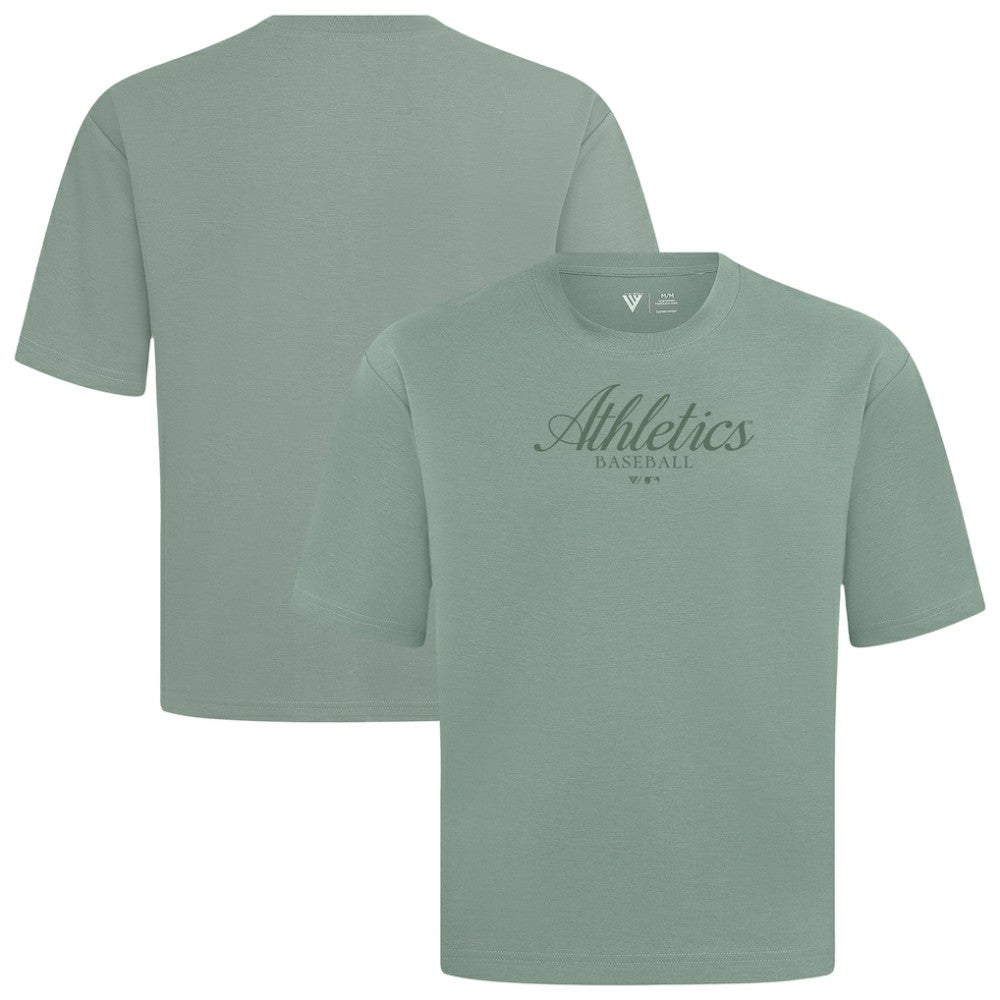 Athletics Levelwear Ethereal Oversized Luxe Signature Knit T-Shirt | MLB Shop