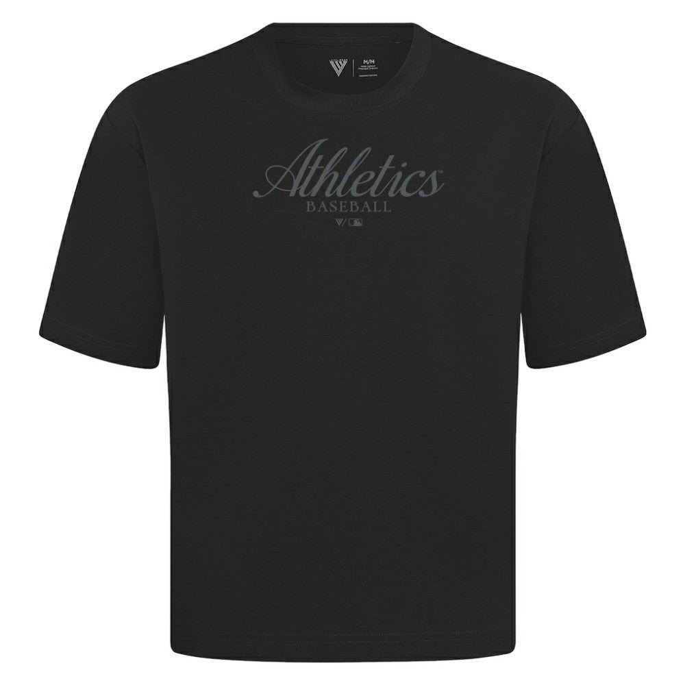 Athletics Levelwear Ethereal Oversized Luxe Signature Knit T-Shirt | MLB Online