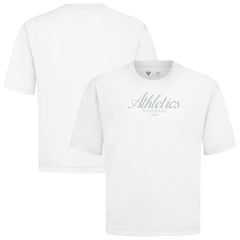 Athletics Levelwear Ethereal Oversized Luxe Signature Knit T-Shirt | MLB New